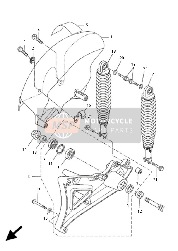 9010508X0100, Bolt, Flg., Yamaha, 2